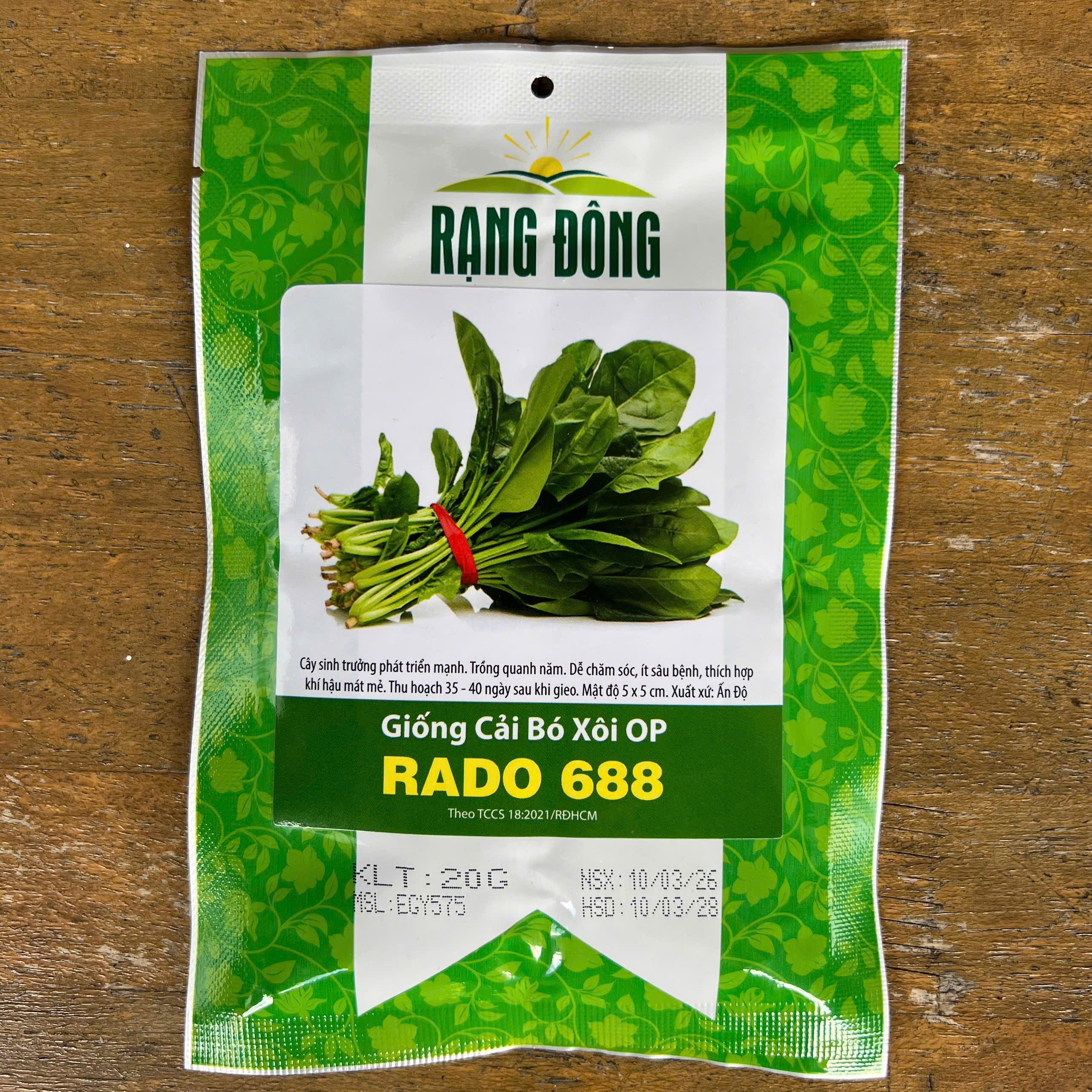 Hạt giống Cải bó xôi - 20g