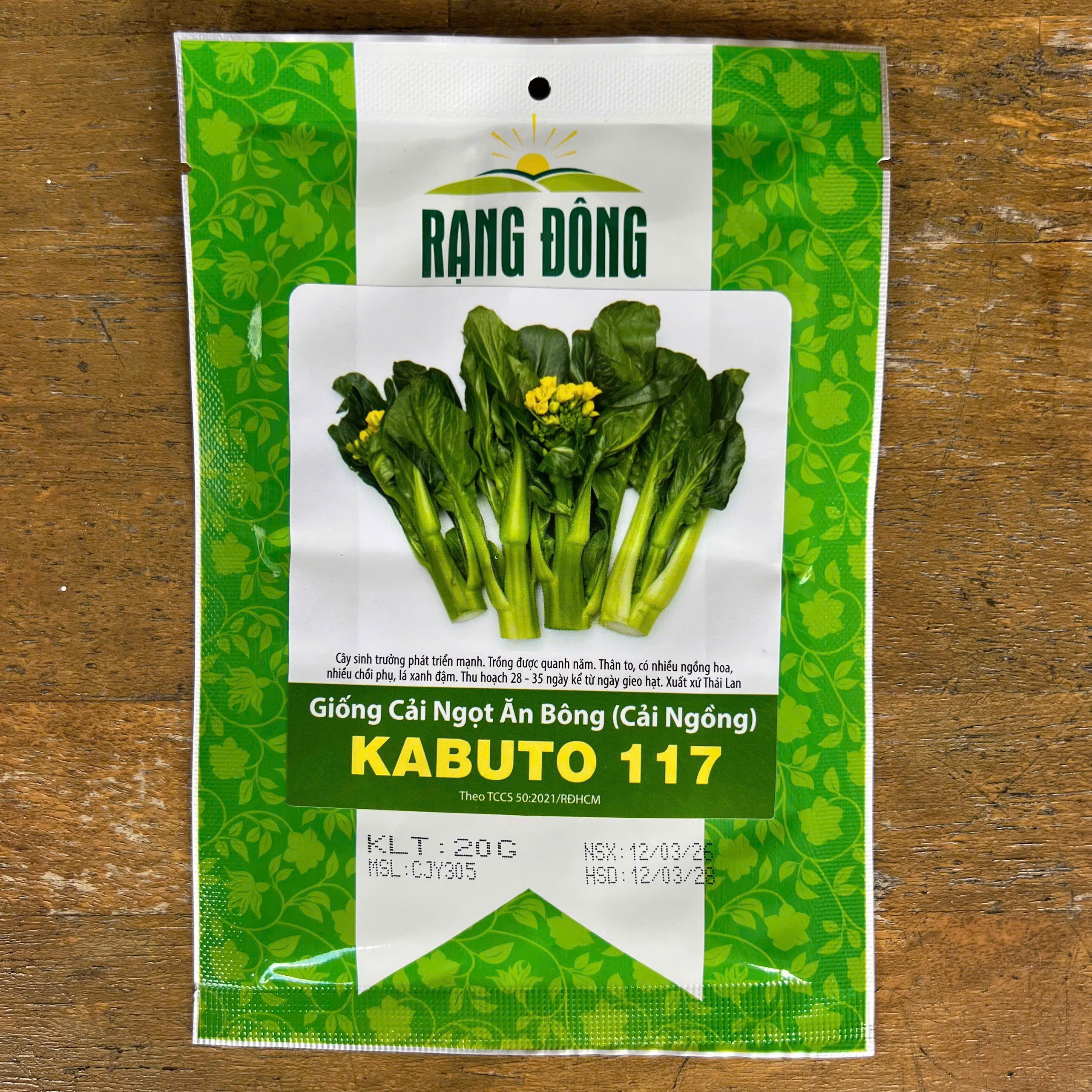 Hạt giống Cải ngọt bông (Cải ngồng) Kabuto - 20g