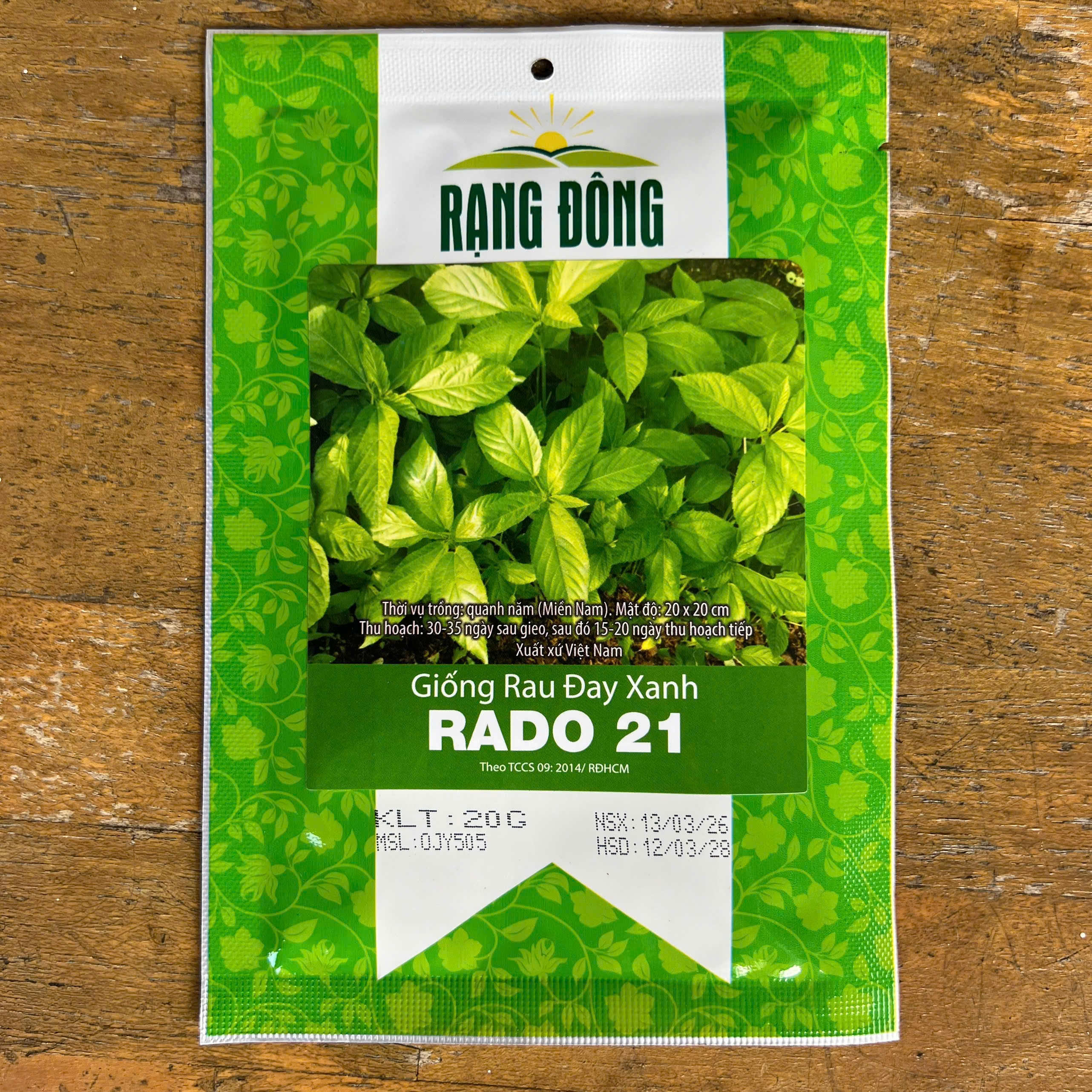 Hạt giống Rau đay xanh - 20g