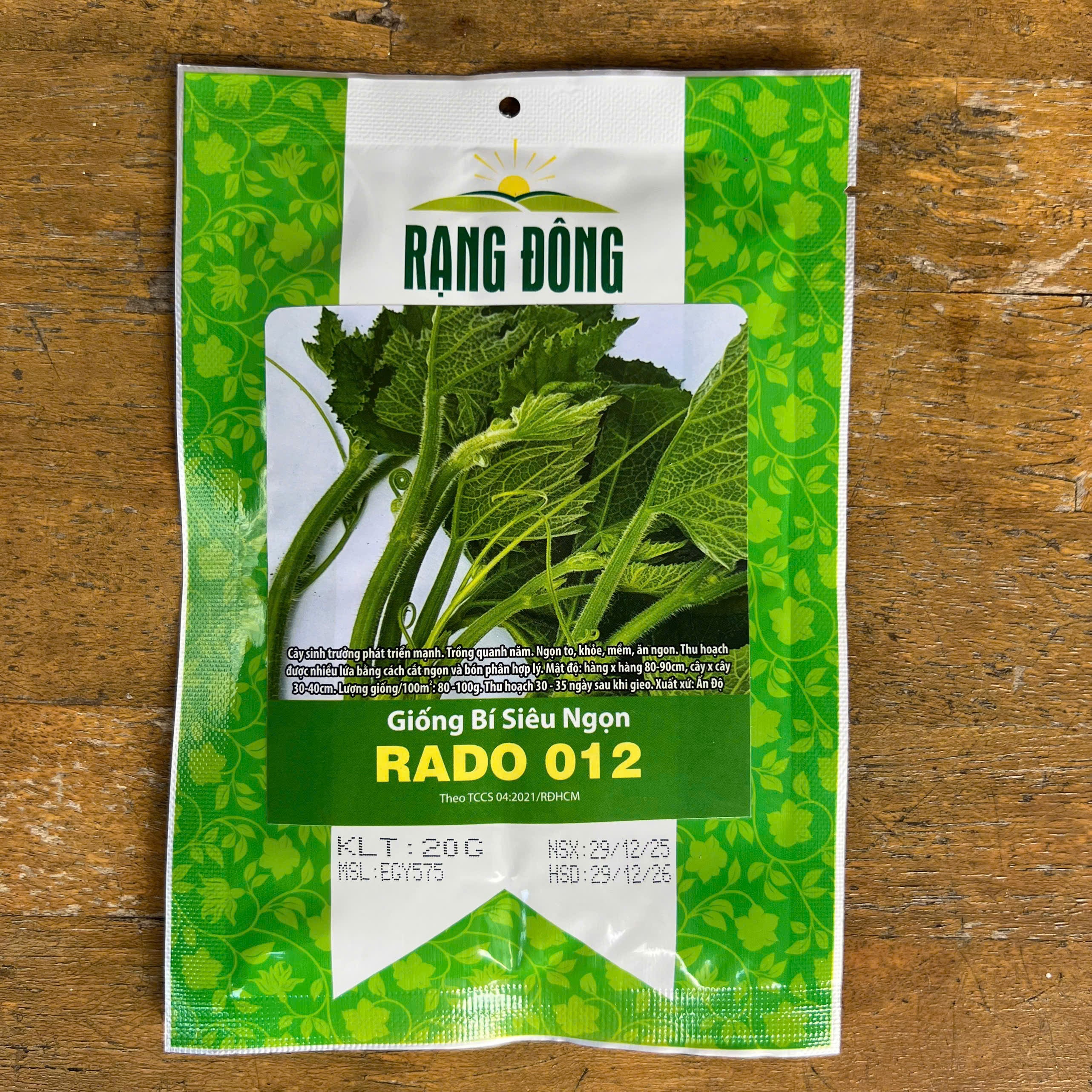 Hạt giống Bí siêu ngọn lai F1 - 20g