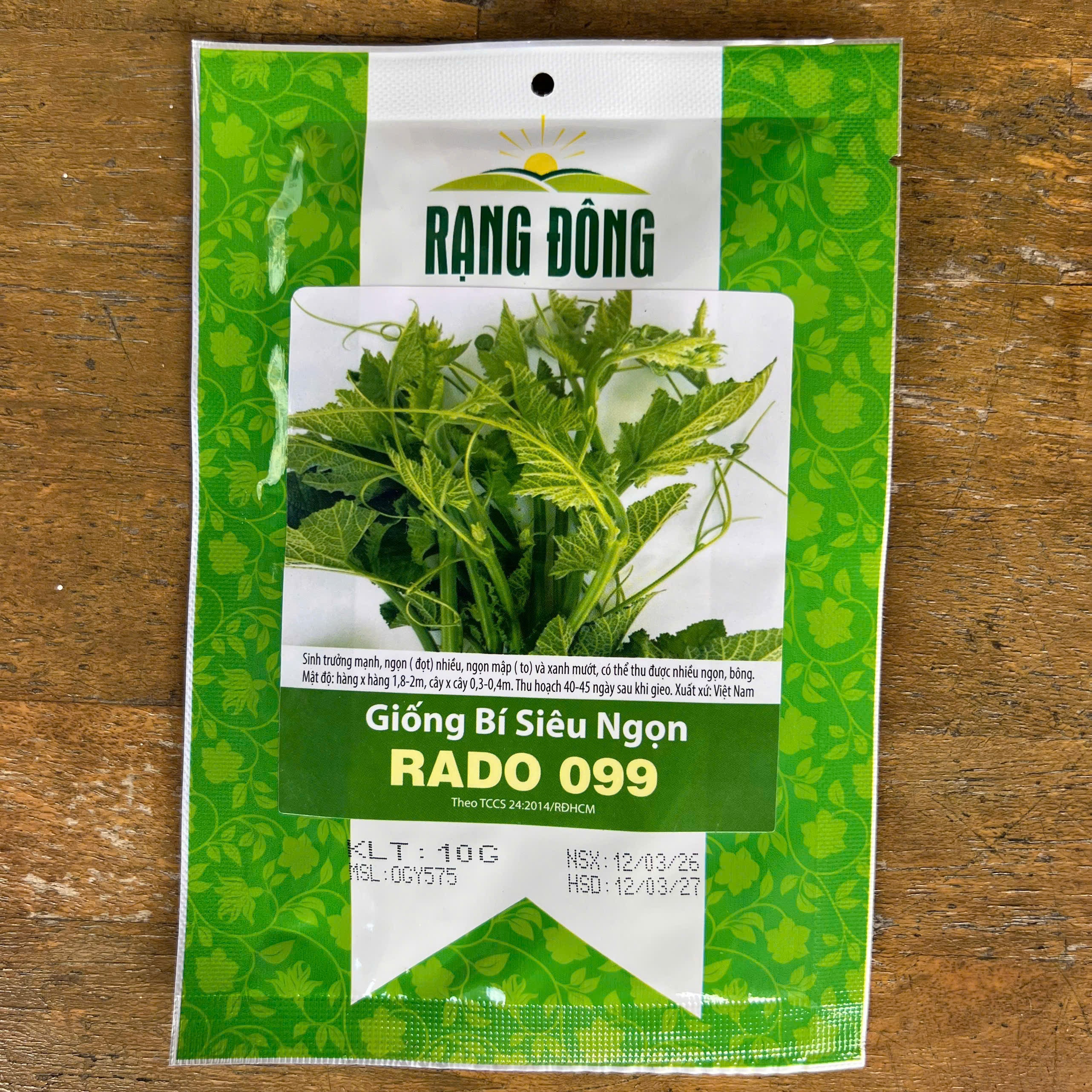 Hạt giống Bí siêu ngọn - 10g