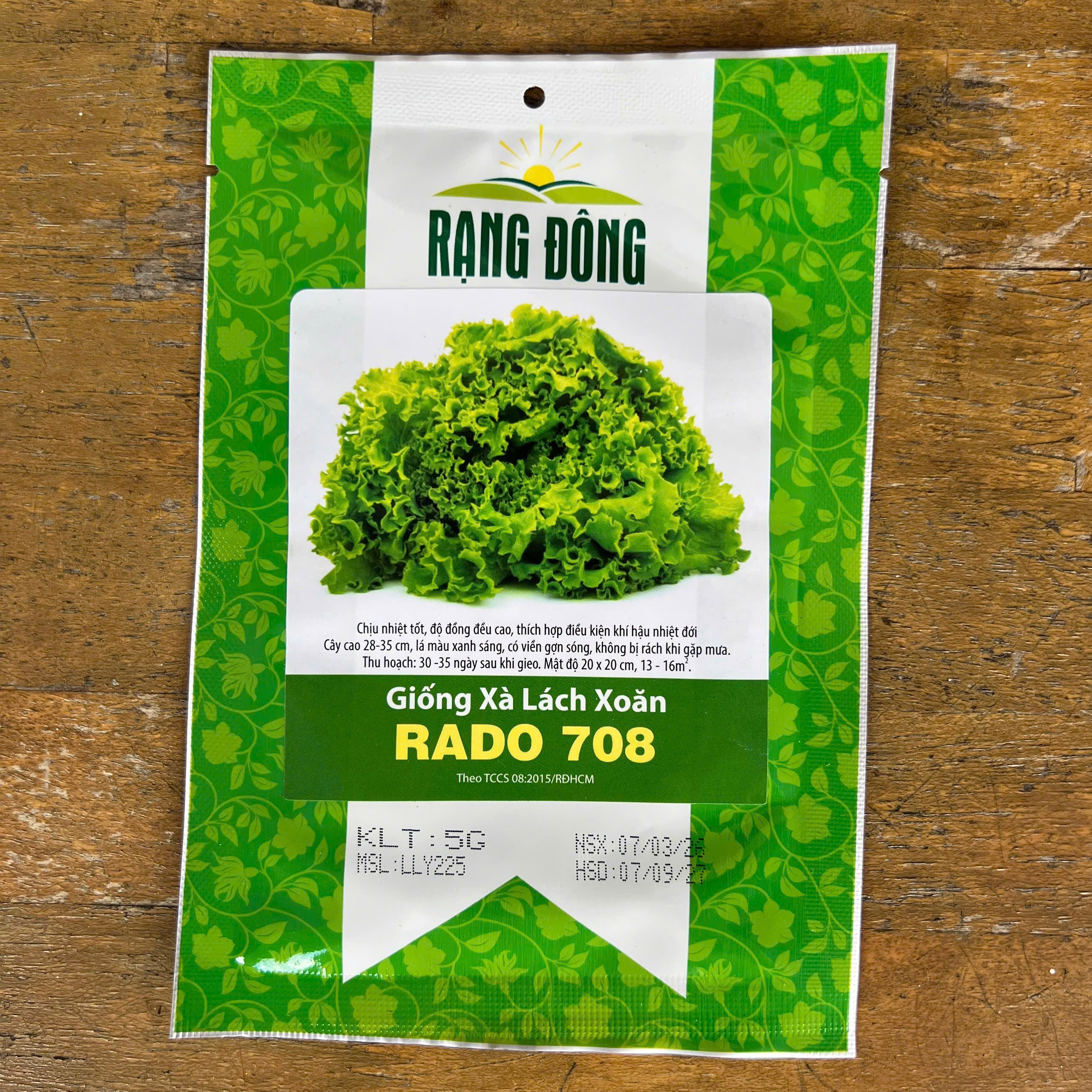 Hạt giống Xà lách xoăn - 5g