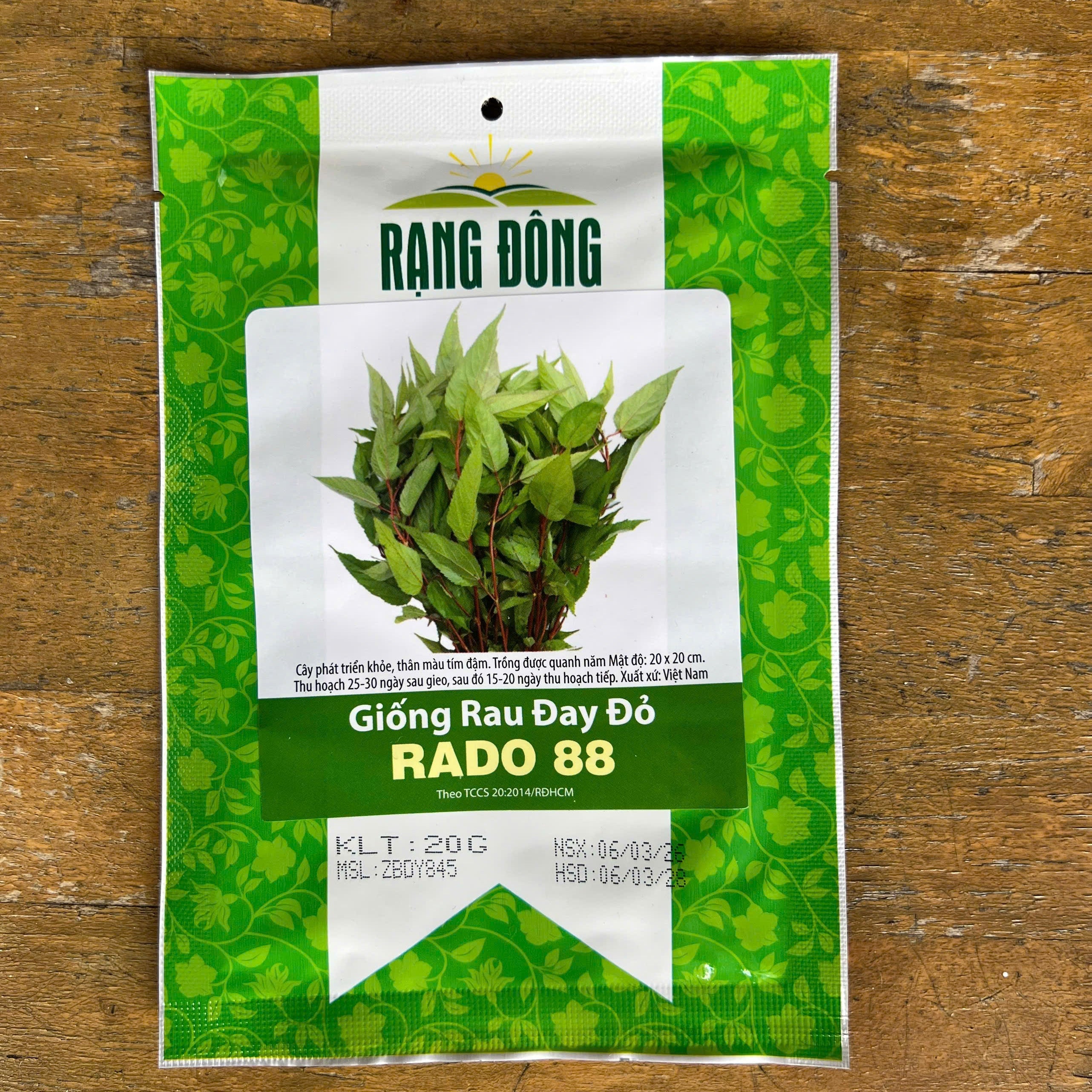 Hạt giống Rau đay đỏ - 20g